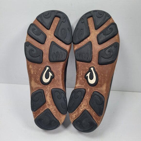 Olukai Men's Black Leather Slip-On Shoes 10128-4033 US Size 9.5 - Picture 5 of 8